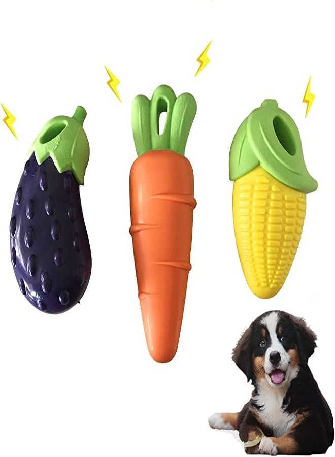 Pups&Pets ألعاب مضغ غير سامة تصدر صوتاً من Pups&Pets - لعبة مطاطية متينة لا تتلف لجميع سلالات الكلاب - عبوة من 3 قطع - Image 1